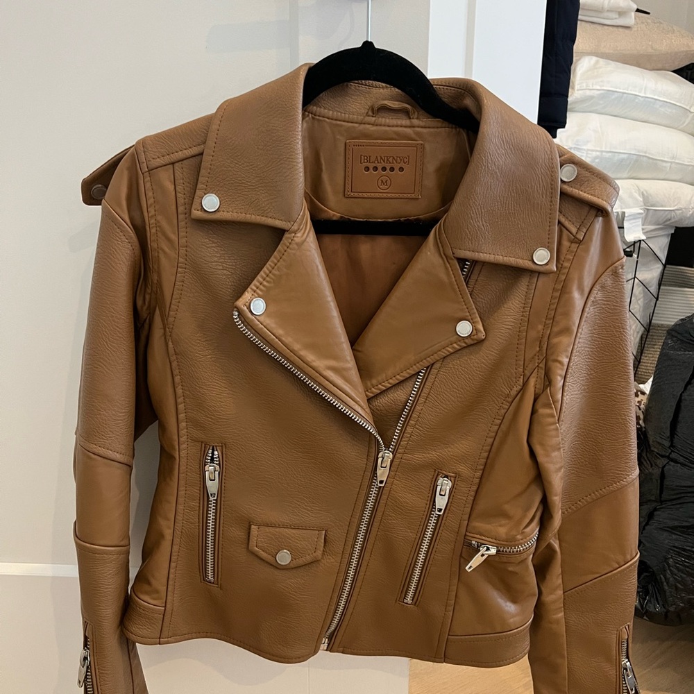 Blank NYC Camel Leather Jacket